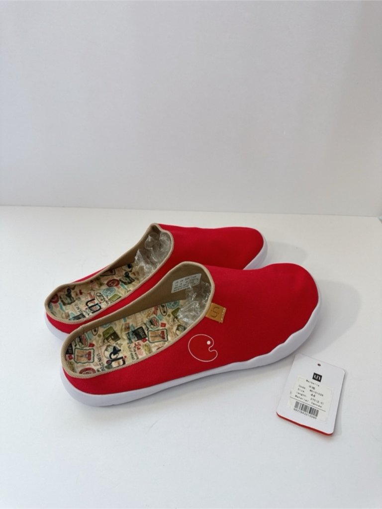 Men’s Size 10 Uin Red Mule Slip-On Shoes Men Canvas Casual Travel Flats — image 2 of 8